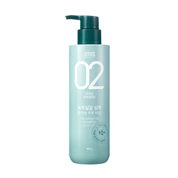 아모스 녹차실감 샴푸 중건성, 500ml, 500g, 1개