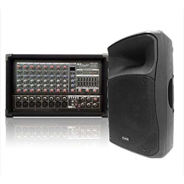 JLAB 파워믹서 스피커SET(파워드믹서JPS-800+JPS-12x2ea)라이브공연 행사장 클럽 음향장비 교회음향기기, JPS-800/JPS-12