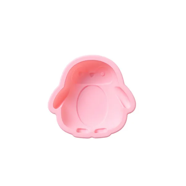 만물상회 애니메이션 실리콘 케익 디저트다 모면함 4인치 구이판 베이킹 도구 인싸템 DIY 같은스타일, 4인치  펭귄 핑크