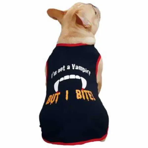 Casual Canine Vampire Tee Black Medium 캐주얼 송곳니 뱀파이어 티 블랙 미디엄, 1