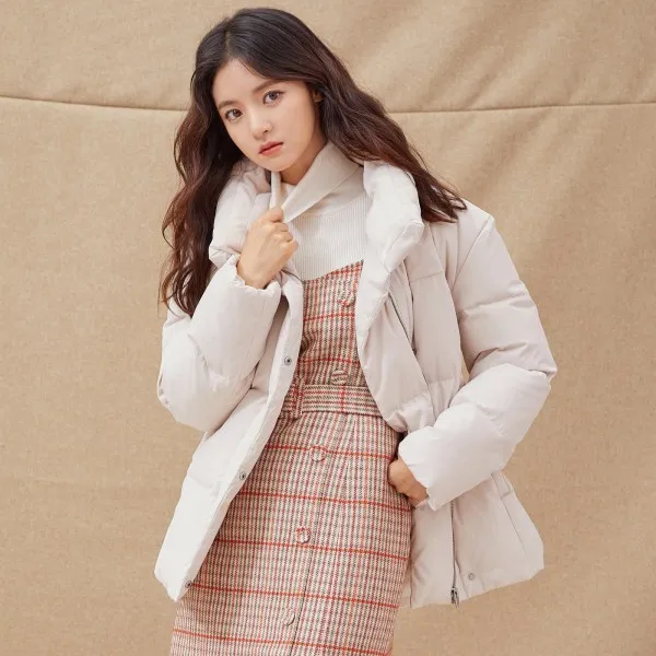 로엠 Nc중앙로점 벨티드형 숏 파카