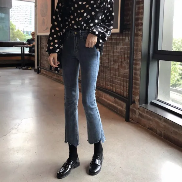 머머다 여성 청바지 9부 데님 팬츠 슬림 부츠컷15 Clb15 578083868413_ws5b