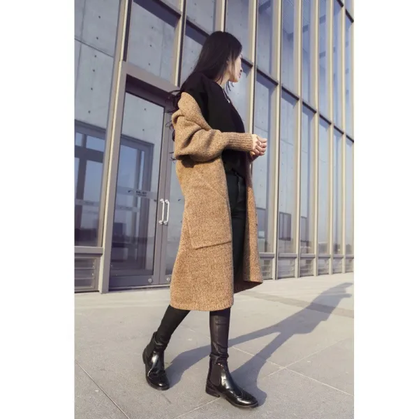 가을겨울가디건 니트가디건 스판가디건 롱가디건 빅사이즈 루즈핏 니티롱가디건 아도니스 A6059