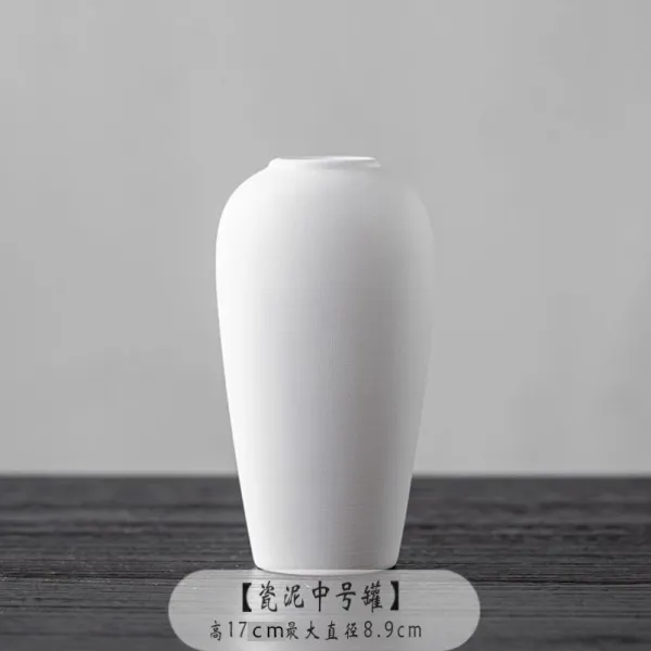 중국식 선의 심플 도자기 DIY 도예도바 강습소 소소배 장식 꽃병 장식 소반Z, H78 - 백색 자 니 중간 크기 캔