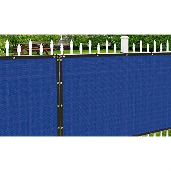 EOM 테라스 파라다이스 6 'x 7'블루 상업 급료 메쉬 그늘 천 황동 메트 야외 [Length: 7‘ FT- Height: 6‘ FT] - E072808YS7SYKY2, Length: 7‘ FT- Height: 6‘ FT