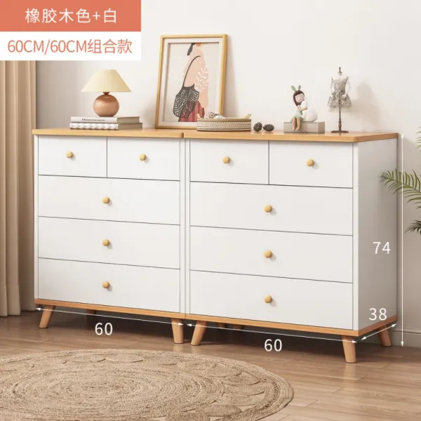 원목 조립 다기능 멀티 서랍장 벽 거실 옷장 침실 서랍 수납장 S. 조합e 120cm 웜백 5중흡 X 2 + 조립