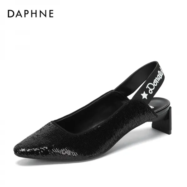 DAPHNE 다프니이스 가을 뒤치다꺼리를 하다 공중 조류 유개 성질 여성 단화 스타일리시 PL 글리터