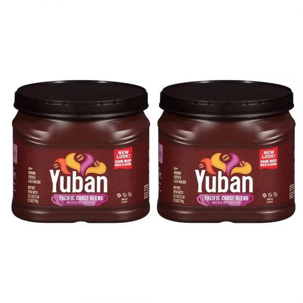 Yuban Pacific Coast Blend Ground Coffee 유반 퍼시픽 코스트 블렌드 그라운드 커피 25.3oz(719g) 2팩, 1개