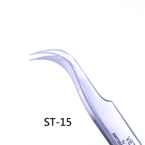 VETUS 꺾꽂이 직두 굽은 머리 극 정밀핀셋 종 전용 미첩사, ST-15곧추서다
