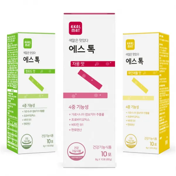 색깔은맛있다 에스톡 다이어트 유기농 콤부차, 자몽 + 파인애플 + 청포도(3박스, 30일분)