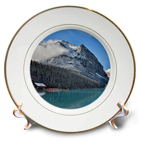 늦여름의 신선한 눈 호수 Lake Louise Banff NP Alberta Canada-license plate (cp_329690_1), 본상품