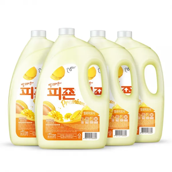 피죤 섬유유연제 3100ml 옐로우 4개