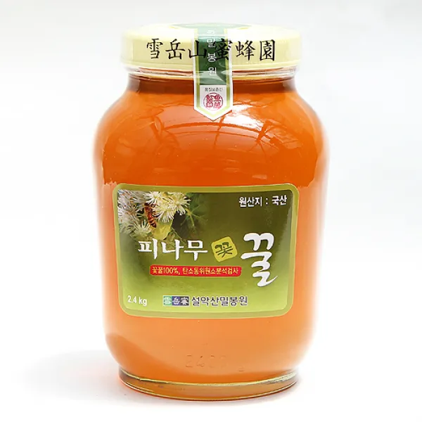 [꽃꿀100%] 피나무꿀 2.4kg (탄소비-23.5이하/일벌이 꽃에서만 얻어온 꽃꿀100%)/설악산밀봉원/설악산허니팜, 2.4kg, 단품