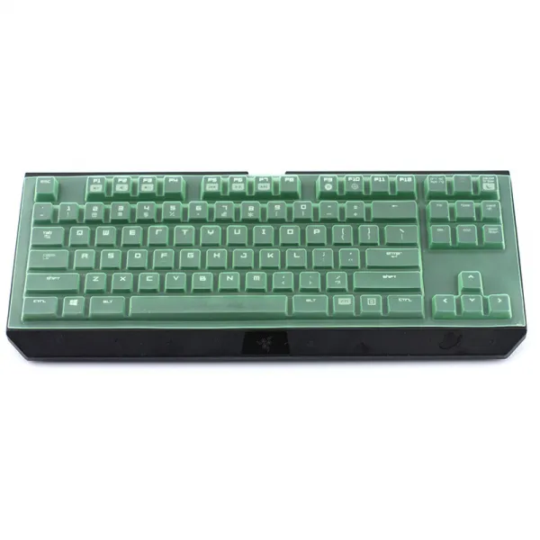 키보드Dock포함 뇌사 RAZER 블랙 과부 거미 경기 환채판 V287 건 보호필름 실리콘 먼지방지 커버, 1, 투명 채록색