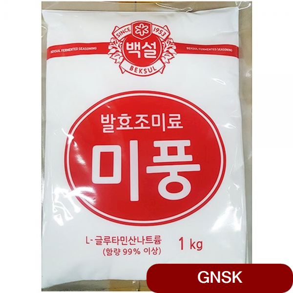 미풍 백설 1kg X12개 발효 조미료 식당용 식자재업체 전문 고춧가루 MSG 업소용, 1개