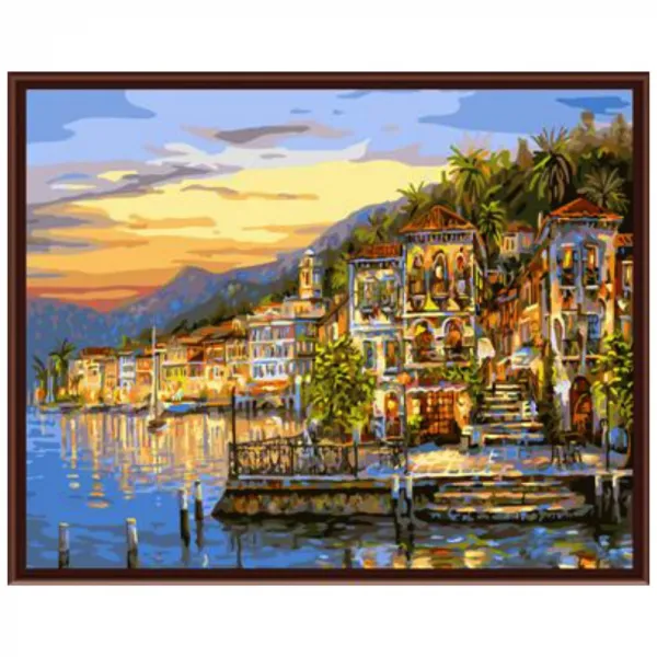 스위티 명화그리기 가로형 노을지는바닷가거리 1개