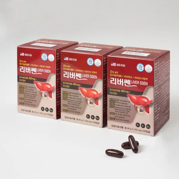 바이탈트리 리버쎈 6개월분 프리미어 밀크씨슬 실리마린 간영양제, 1100mg, 3box