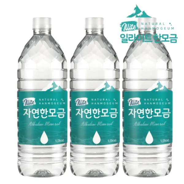 일라이트한모금 1L 물애담 미네랄워터 알칼리수 자연한모금, 12병