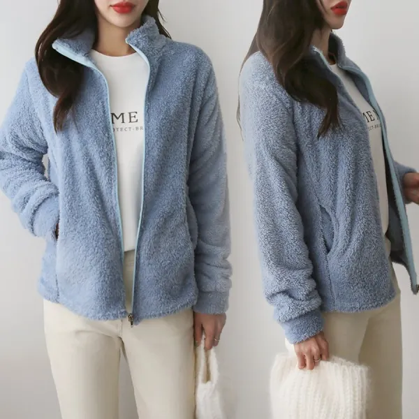chicme 시크미 여성 양털 후리스 집업 재킷[7컬러]