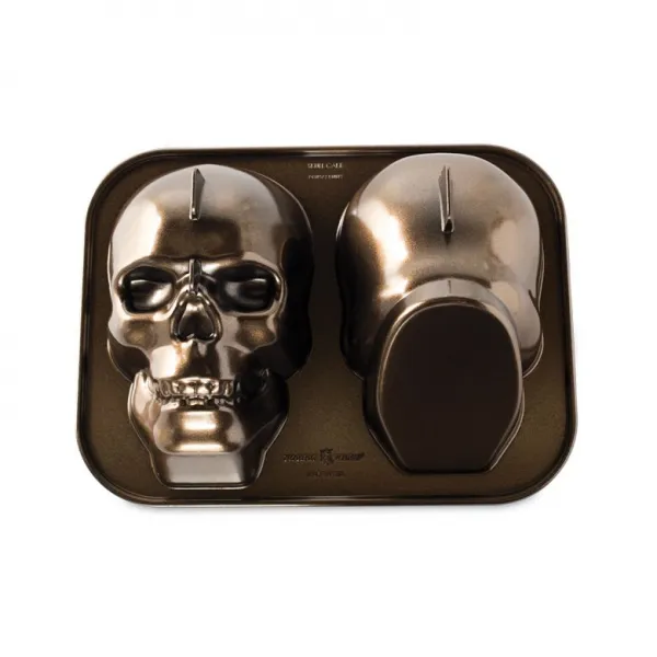 청정직구 Nordicware 꿍꿍이수작을 부리다 해골머리 뼈 케익 베이킹 Hauntedskullcaketin Haunted Skull Cake T