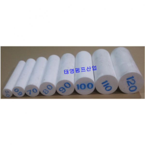 테프론환봉 15x2000mm (PTFE RAM ROD) 불소수지내열성 내한성 내약품성 저마찰특성 비점착성 전기적성질 화학공업 반도에체산업 내용재성 밸브콕이음새 베어링색도관