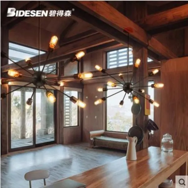 에스컴퍼니 빈티지 거실 장식 조명 창의적 샹들리에 북유럽 18헤드 광원 있음