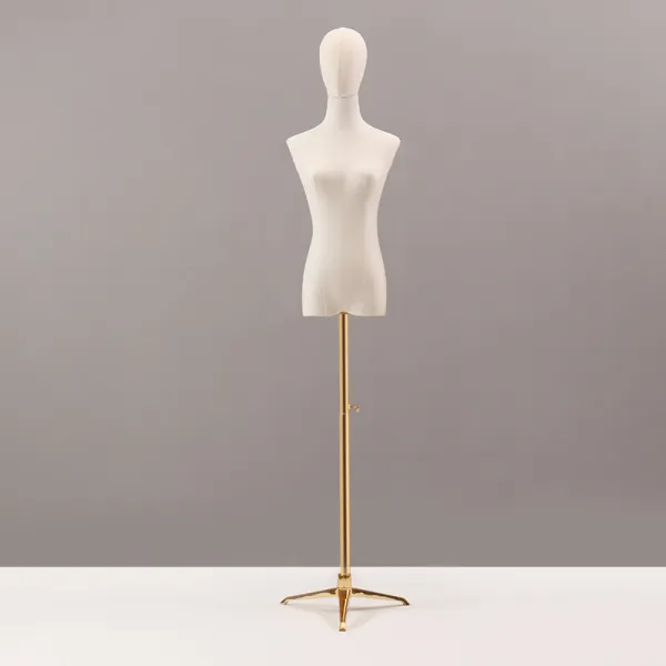 마네킹 옷가게 여성패션 진열창 반신 T17 골드삼각 패브릭 헤드아님 손달림