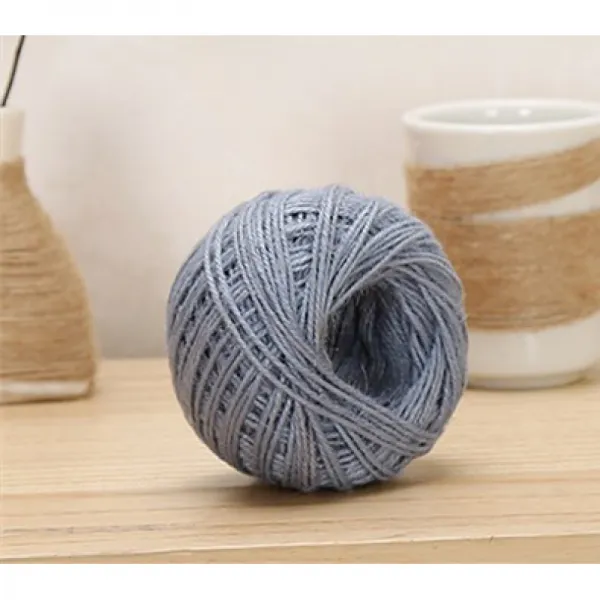 코이노니아 복고풍인테리어소품 주자일로프 DIY 가늘고 굵다 손뜨개질 라탄 엔틱한디자인 린넨 재료, 실버 2MM 실버그레이 색상 25메터