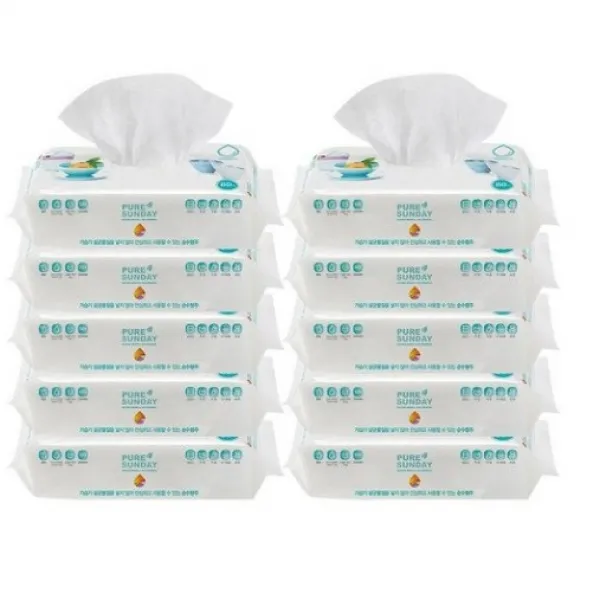퓨어선데이 베이킹소다를 담은 주방행주, 80매입, 10개입