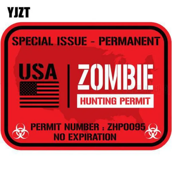 YJZT 10.2CM * 7.6CM ZOMBIE OUTBREAK 응답 팀 Leresterest 반사적 인 미국