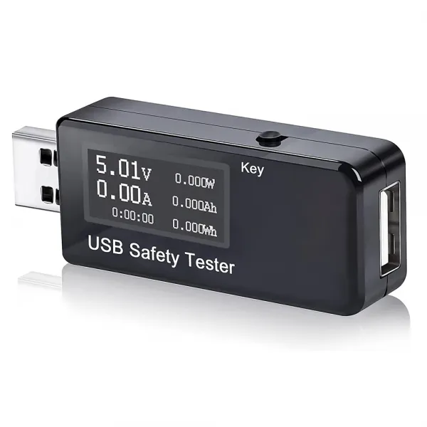 USB 안전 테스터 QC2.0 QC3.0 전압 전력 측정기용 충전기 케이블 LCD 디지털 전력 측정기로 은행 용량 테스트 멀티미터 전류 및 전압 모니터8 in1 5.1A 30V, 1