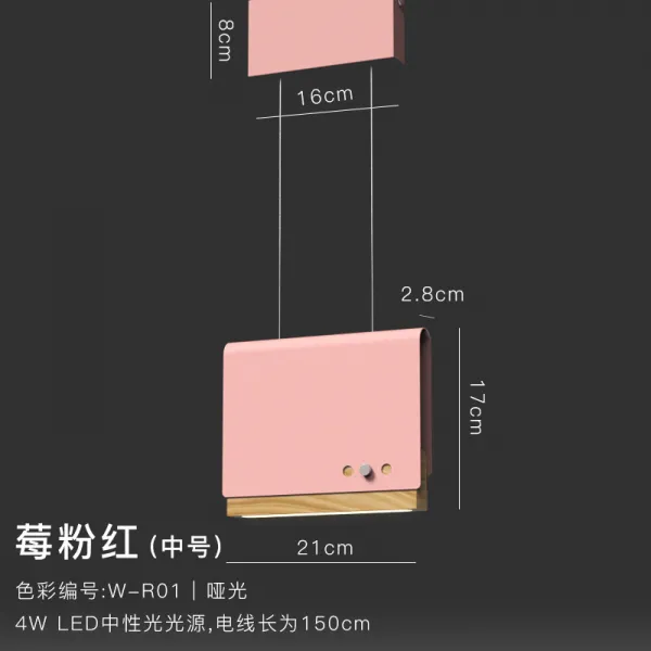 디자이너 의 노르딕 식탁 미니멀 합시다 복장가게 커피숍 LED 공허 샹들리에, 베리 분홍 （중간사이즈 ）