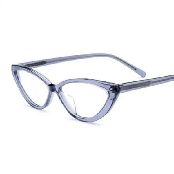 [해외] SELLSMALL 림 고양이눈 빈티지 광학 안경 프레임 패션 POPULARS 삼각형 스펙터클 프레임 여자 OCULOS REDONDO, Grey