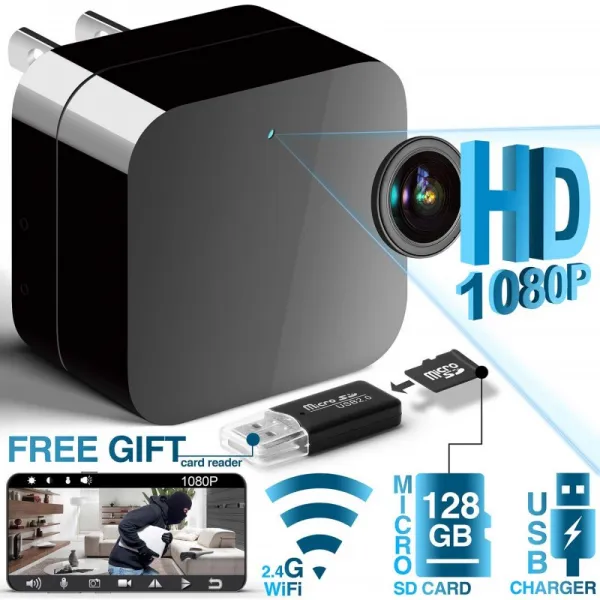 간첩 사진기 USB 힘 접합기에있는 숨겨 지은 사진기 WiFi 숨겨 지은 사진기 1080P 비디오 녹화기 실내, 단일상품
