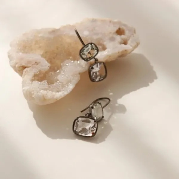  텐바이텐 제이로렌 M03245 천연 수정 원석 갈고리 실버귀걸이_ 897286 