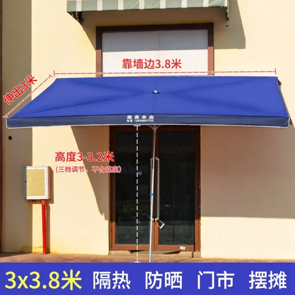 타프 대사관 사각우산 파라솔 노점 상점 야외우산 야외파라솔 차양비막이 양산 차양 비천막, T10-블루색 파라솔3미터 3.8미터