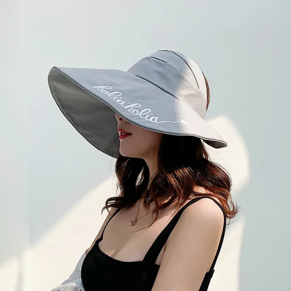 SHK 해외구매대행 자수 여성 여름 지붕이 텅 폴딩 썬바이져 대연 낙숫물 레쉬 썬캡
