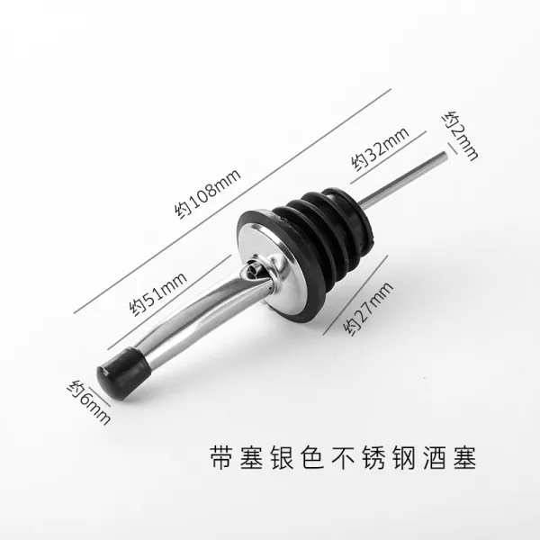 와인마개 플라워 칵테일 술따르는 스테인리스 병마개 와인 술따르는기계 술병마개 술집 용구, T01-말참견한 은색 스테인리스 술따르는