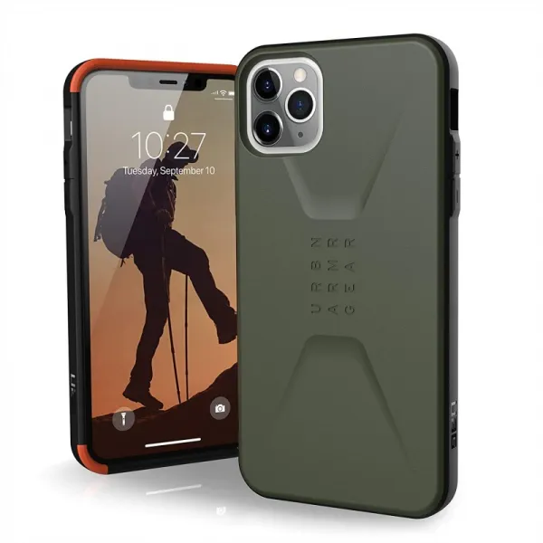 iPhone 11 Pro Max 용 UAG 설계 [6.5 인치 화면] 민간용 페더-라이트 러 기드 [올리브 드랍] 밀리터리 낙하 테스트 iPhone 케
