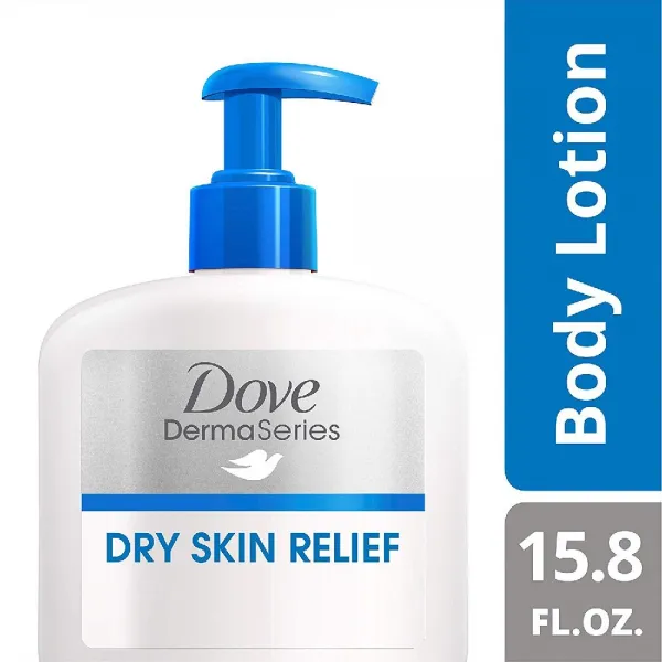 건선 및 습진 피부에 좋은 건성 피부용 Dove DermaSeries 무향 바디 로션 467 ml, 상세페이지참조, 467ml