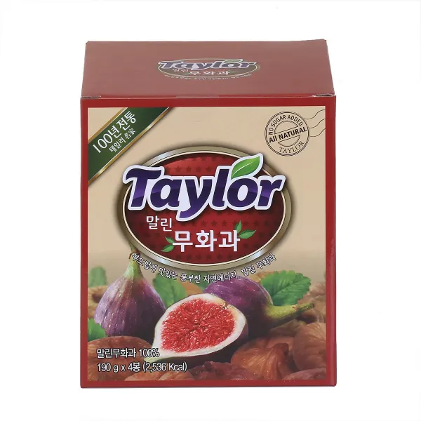 테일러 말린무화과 760g 190g 4봉 박스, 4개, 190