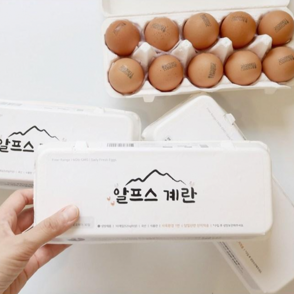 알프스계란 자연방사 유정란 NON-GMO 유럽 산지생태자연농법 예울농장, 알프스 계란 40구