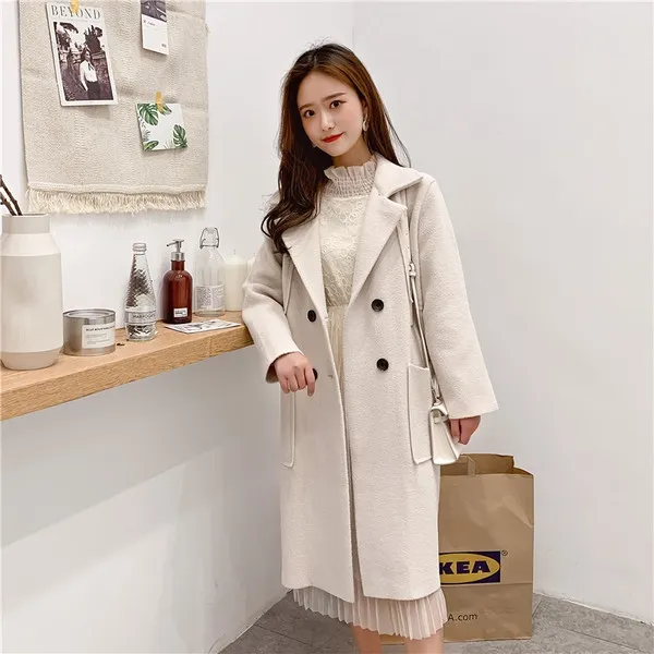 다올 2019 가을 겨울 모직 코트 캐시미어 코트