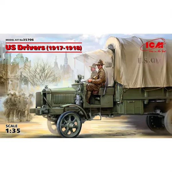BICM35706 1대35 미군 운전병(1917-1918)-인형 2개 포함-트럭 미포함, 단품