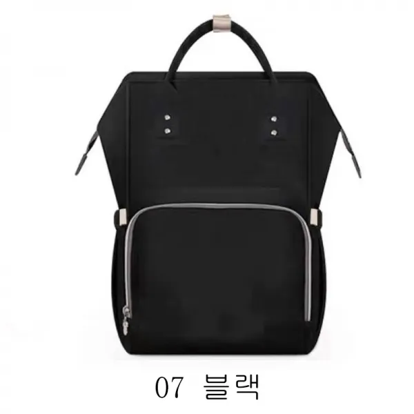 뉴타임즈10 기저귀가방 맘마미백 여자 짝짓기 모자낭 외출엄마 한판대용량 여행 보모포 XT18 A25, 07 블랙
