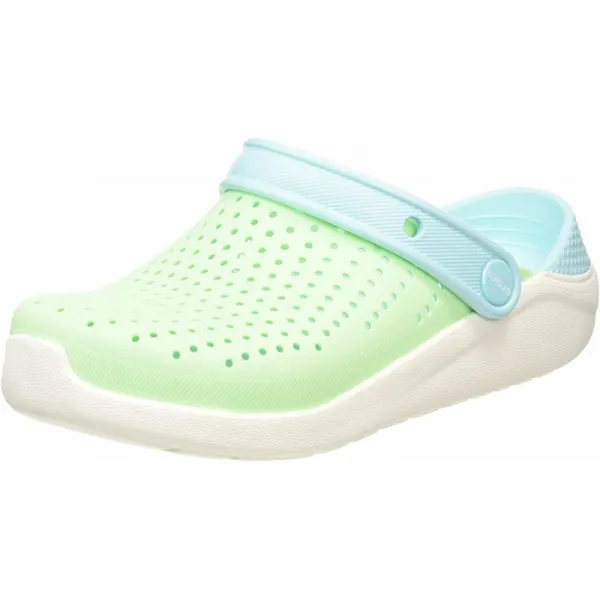 Crocs Kids 'LiteRide 방해물 | 캐주얼하고 편안한 운동화 어린이 신발 네오 민트 / 화이트 J3 US Little Kid