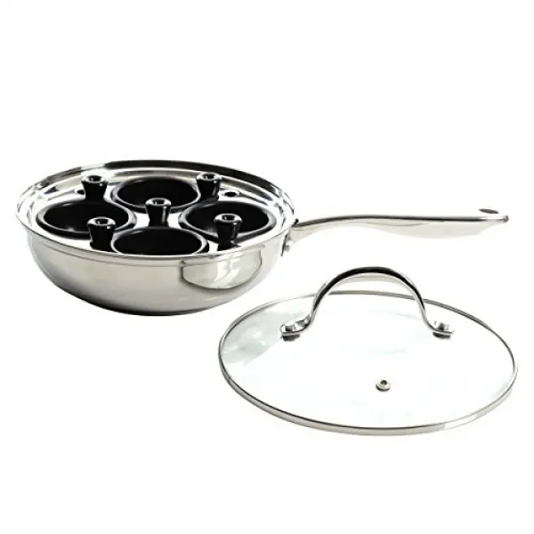 Weight Watchers 118364.07 Brenta Egg Poacher Set W/Lid Silver 무게 당직자 118364.07 Brenta Egg Poacher S, 1