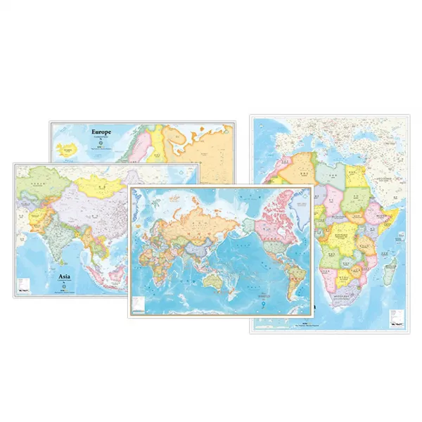 나우맵 대륙별지도 10종시리즈 코팅 세계전도 여행 포스터 08. 남아메리카지도