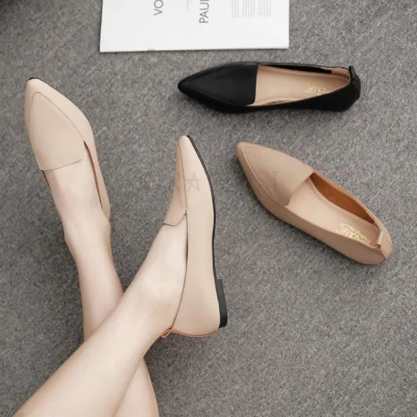 Kirahosi 여성 단화 로퍼 스틸레토 플랫슈즈 편한 신발 + 덧신 증정 Biyr3604