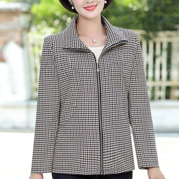 kirahosi 어머니룩 중년 여성 캐주얼 재킷 야상 점퍼 박시핏 상의 150호+ 덧신 증정 CN274b8v